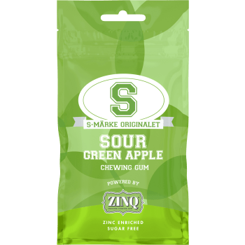 Tuggummi Sour Apple 31,5g Zinq.