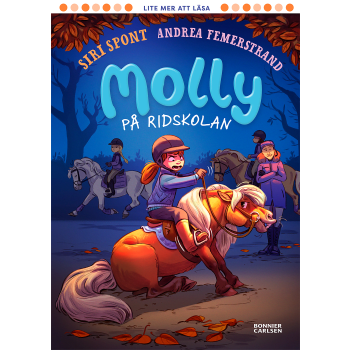 Molly på ridskolan.