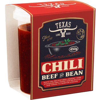 Chili Färsk Beef and Bean 450g Texas Longhorn.