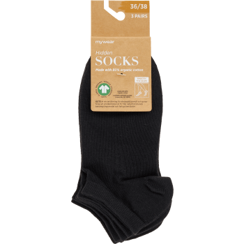 Hiddensocka 3p svart 39/41 mywear.