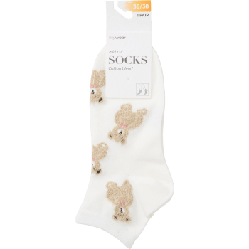 Socka 1p Teddy vit 36/38-39/41 mywear.