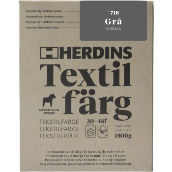 Textilfärg Natural fibre Grå Herdins.