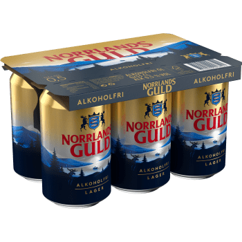 Alkoholfri ljus öl 6-p 33cl Norrlands Guld.