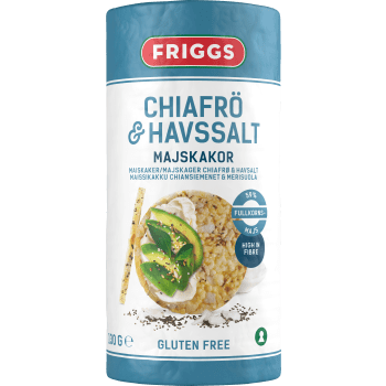 Majskakor Chiafrö & havssalt Glutenfri 130g Friggs.