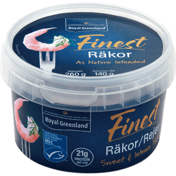 Räkor i lake 260g Royal Greenland.