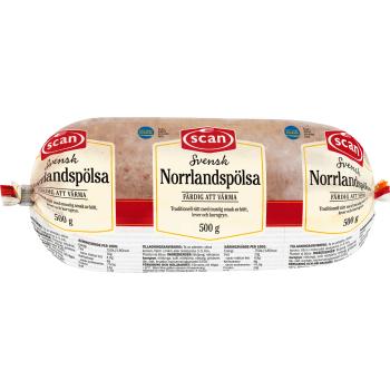 Norrlandspölsa 500g Scan.