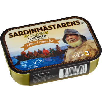 Sardiner Delikatessrökta i rapsolja 100g Sardinmästarens.