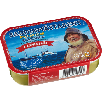 Sardiner i tomatsås 100g Sardinmästarens.