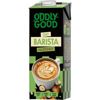 Havredryck Barista Hasselnöt Glutenfri 3% 1000ml Oddlygood®.