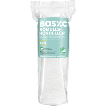 Bomullsrondeller 80-p ICA Basic.