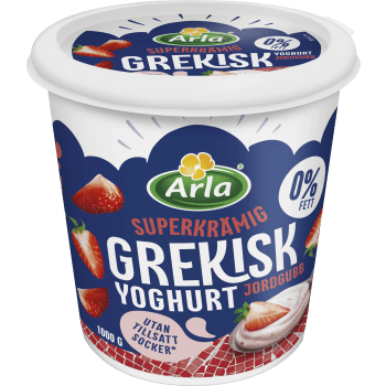 Grekisk Yoghurt Jordgubb 0,2% 1000g Arla®.