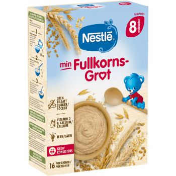 Barnmat Min Fullkornsgröt 8m 16-port Nestle.