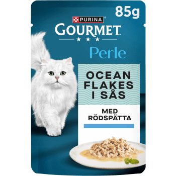 Kattmat Ocean Flakes Rödspätta 85g Gourmet Perle.