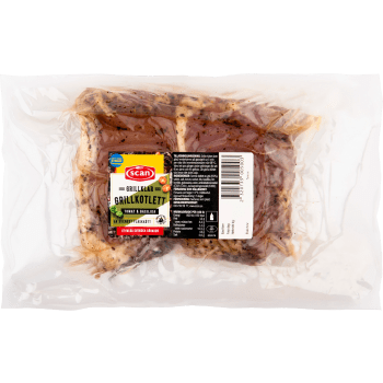 Grillkotlett Färsk Tomat Basilika ca 400g Scan.