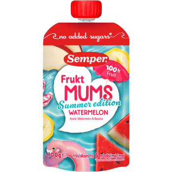 Barnmat Fruktmums Ltd Ed watermelon 6m 100g Semper.