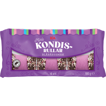 Kondisrullar Blåbärssmak 6-p 180g ICA.