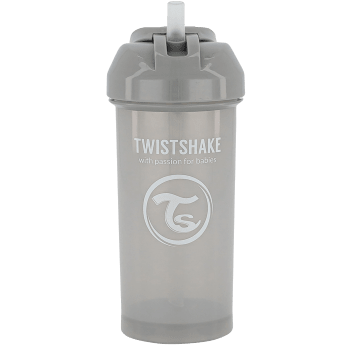 Mugg med sugrör 360ml Grå 6m+ Twistshake.