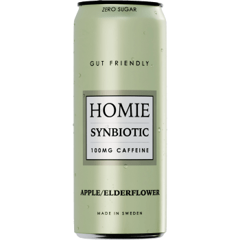 Energidryck Synbiotic Med Smak Av Apple/Elderflower 330ml Homie.