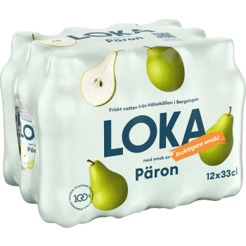 Vatten Kolsyrat Päron 12x33cl Loka.