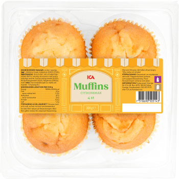 Muffins citron 4-p 300g ICA.