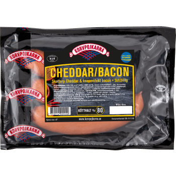 Kryddkorv Cheddar/Bacon 240g Korvpojkarna.
