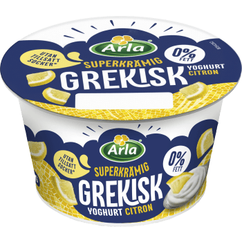 Grekisk Yoghurt Citron 0,2% 200g Arla®.