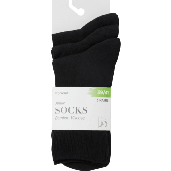 Socka ribb 3p svart 39/41 mywear.