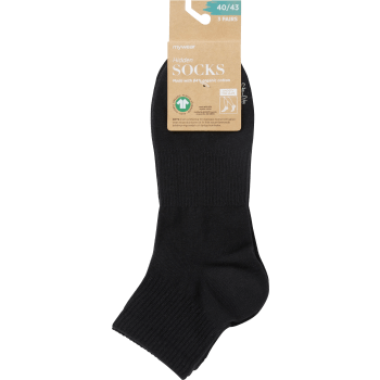 Mid Cut socka 3p svart 40/43 mywear.