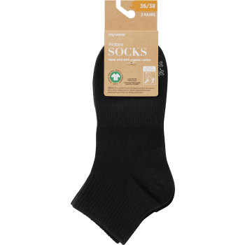 Mid Cut socka 3p svart 36/38 mywear.