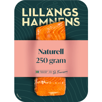Laxfilé varmrökt naturell ca 250g Lillängshamnens Fiskerökeri.