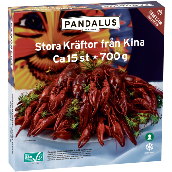 Kräftor Kinesiska Stora vildfångade 700g Pandalus.