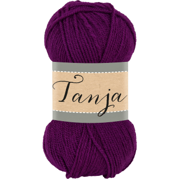 Garn Tanja 065 Plommonlila 100g Falkgarn.
