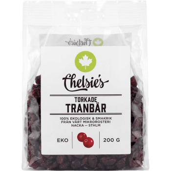 Tranbär Torkade Eko 200g Chelsie's.