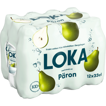 Vatten Kolsyrad Päron 33cl 12-p Loka.