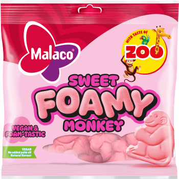 Godispåse Zoo Sweet Foamy Monkey 115g Malaco.