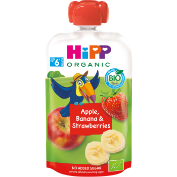 Smoothie Hippis Äpple & banan 6mån Ekologisk 100g HiPP.