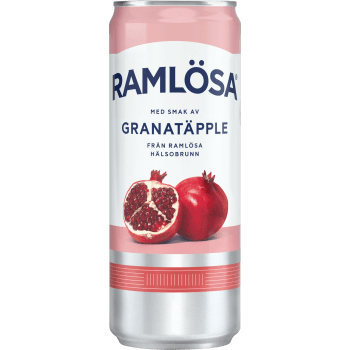 Kolsyrat vatten Granatäpple 33cl Ramlösa.