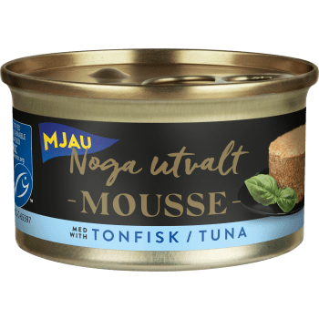 Våtfoder Katt Mousse Tonfisk 85g Mjau Noga Utvalt.