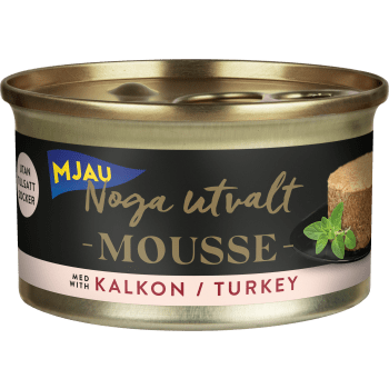Våtfoder Katt Mousse Kalkon 85g Mjau Noga Utvalt.