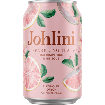 Dryck Sparkling Tea Pink Grapefruit & Hibiscus 0,2% 330ml Johlini.