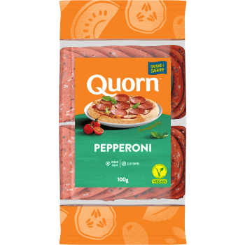 Veganskivor Pepperoni 100g Quorn.