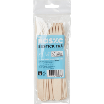 Bestick Trä 12st ICA Basic.