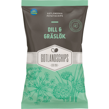 Potatischips Dill & gräslök 150g Gotlandschips.
