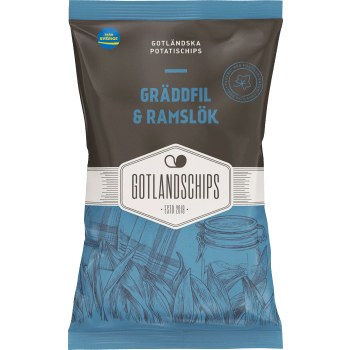Potatischips Gräddfil & ramslök 150g Gotlandschips.
