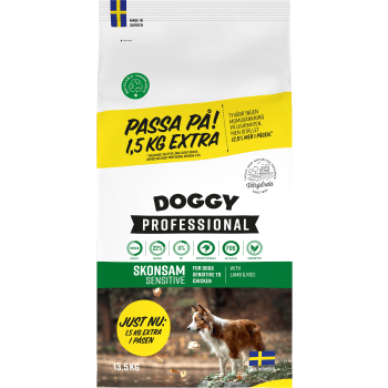 Torrfoder Hund DP Skonsam 13.5kg Doggy Professional.