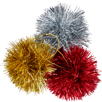 Hänge pompom 9cm 3p ICA.
