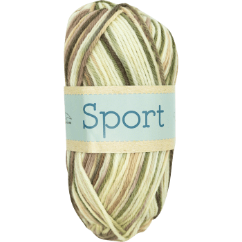 Garn Sport 1029 Beige, Ecru & Brun 100g Falkgarn.
