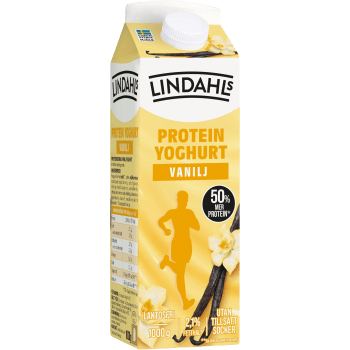 Proteinyoghurt Vanilj Laktosfri 2,1% 1000g Lindahls.