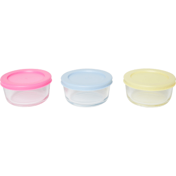 Förvaringsburk Eat glas 250ml blandade färger 1-p ICA.