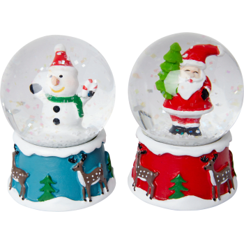 Snöstorm snögubbe eller tomte 6cm 1p ICA.